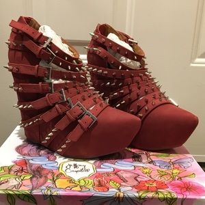 Jeffrey Campbell Zip 2 Studded Wedges